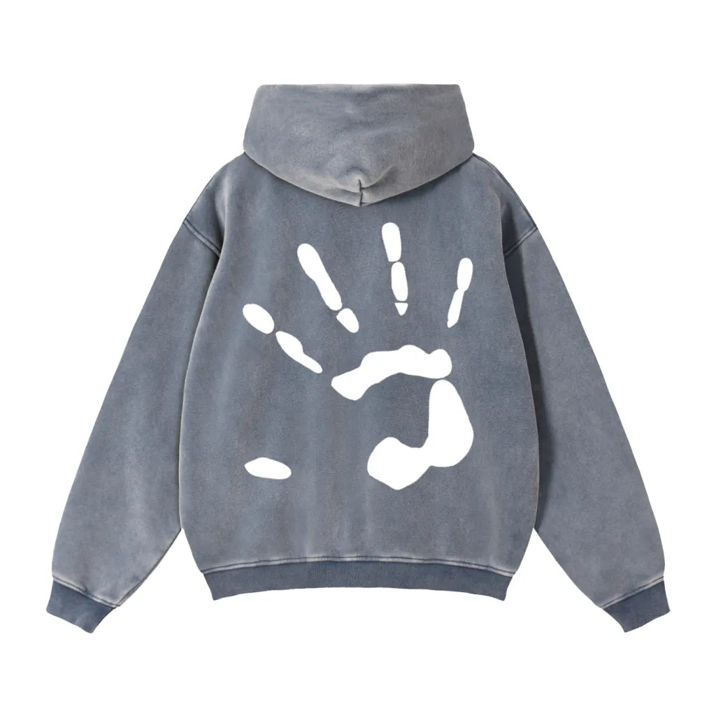 Sonder series - double zip acid wash boxy hoodie