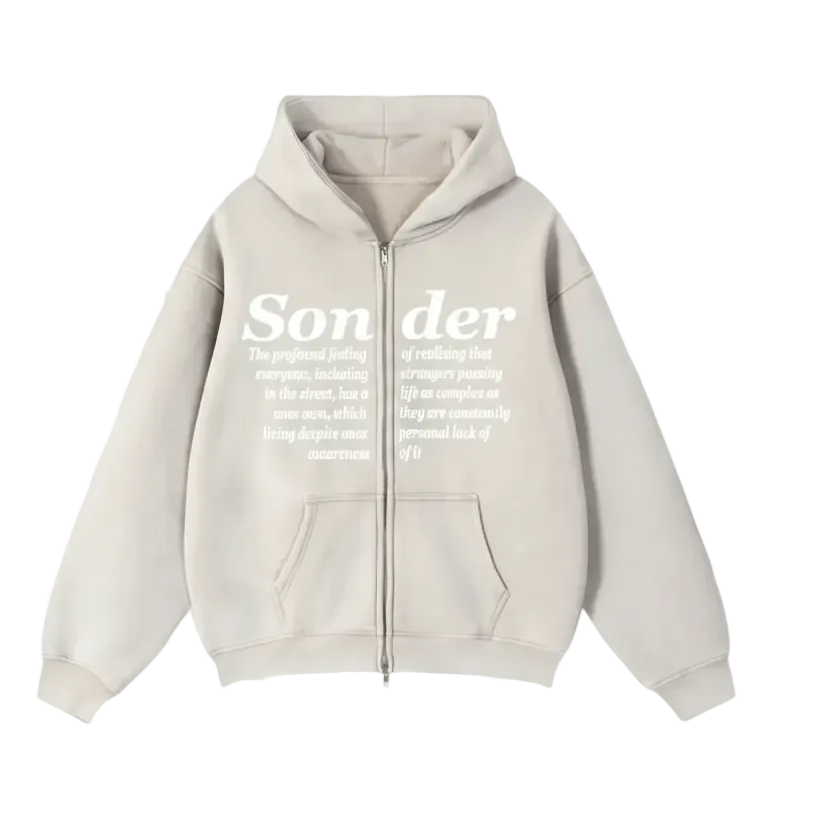 Sonder series - double zip acid wash boxy hoodie